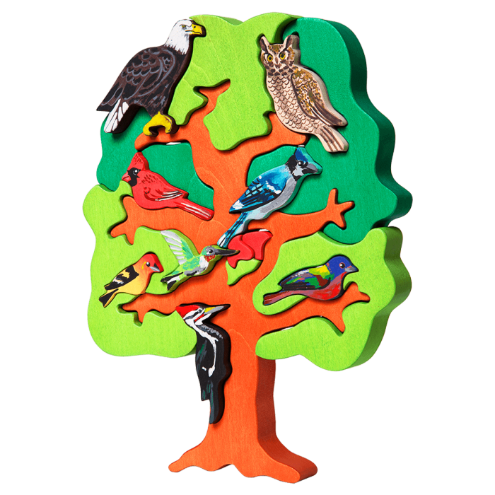 Fauna vormpuzzel Noord-Amerikaanse vogelboom