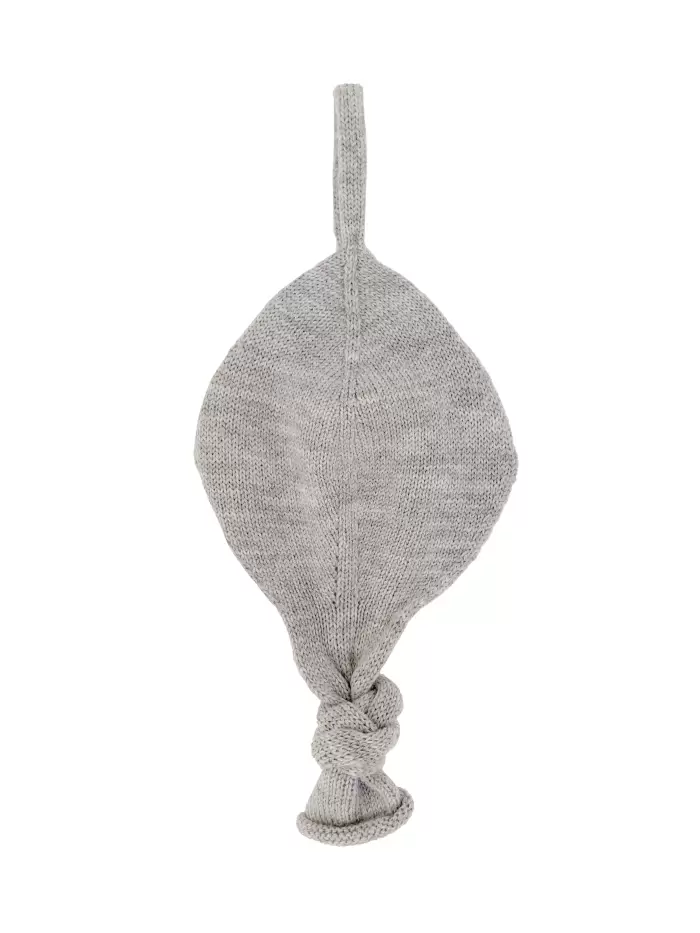 Hvid Merino Wol Speendoek/Knuffeldoek Titi Conforter – grey melange