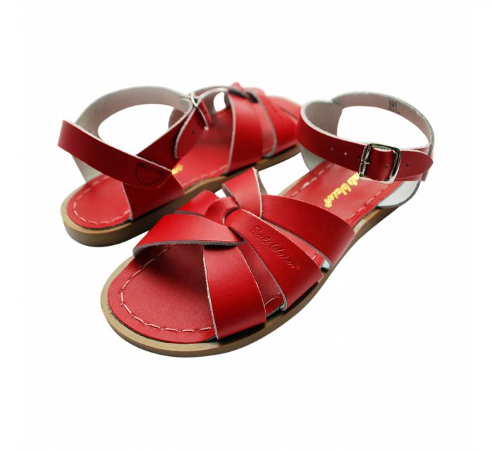 salt-water sandals original red color