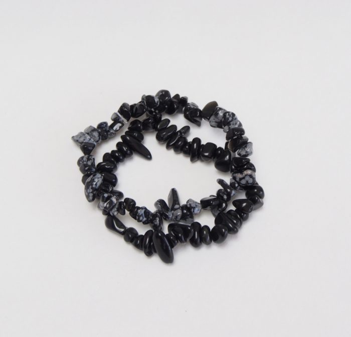rockstyle snowflake obsidian & onyx armband