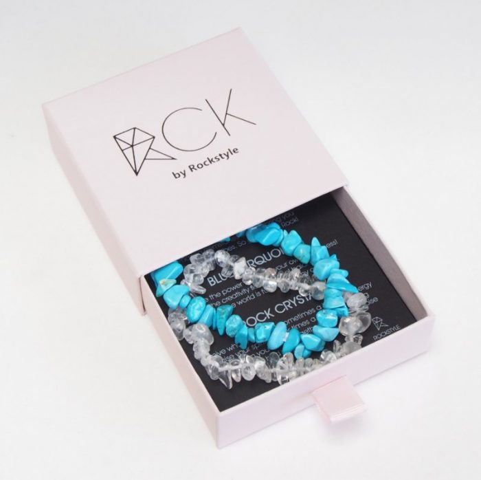 rockstyle armband verpakking turquoise & rock crystal
