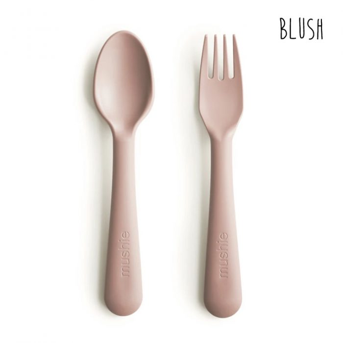 Mushie Fork and Spoon Set (Blush)