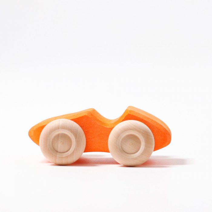 Grimms wooden car orange