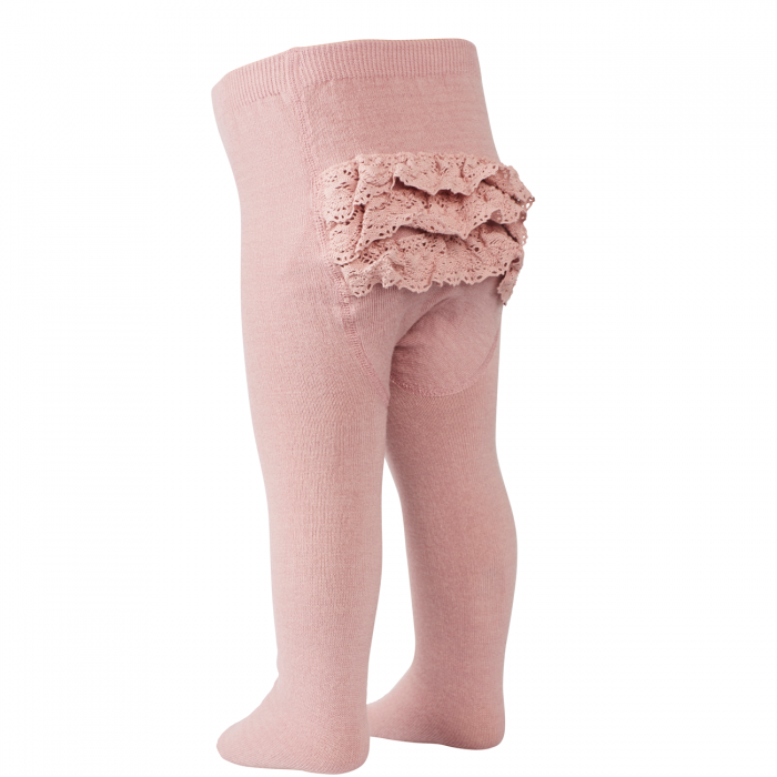 MP Denmark Tights Rumba With Lace - Wood Rose