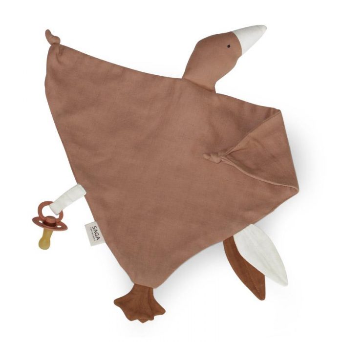 Saga cuddle cloth Goose almond - knuffeldekentje