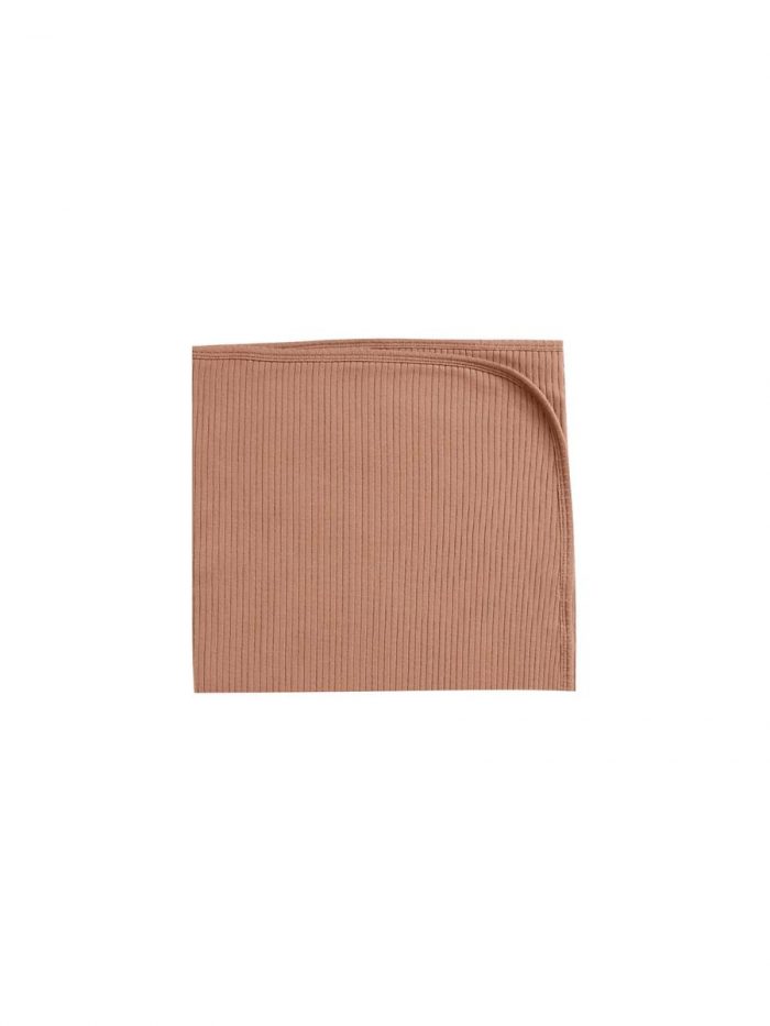 geribbelde babydekentje terracotta Quincy Mae