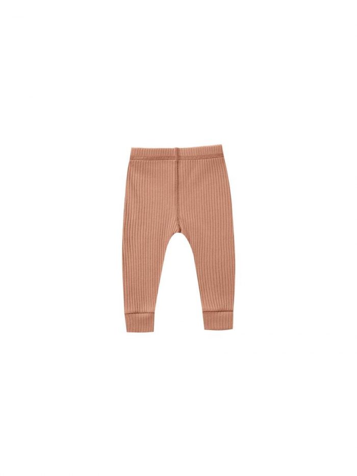 geribbelde legging terracotta Quincy Mae