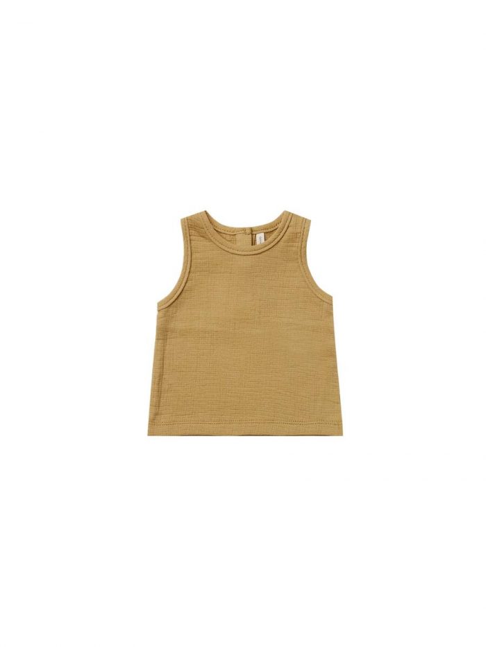 geweven tanktop goud Quincy Mae