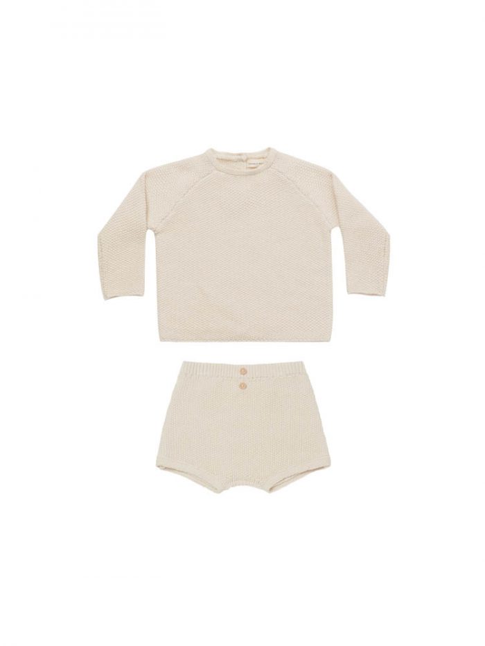 Quincy Mae Summer Knit Set Natural