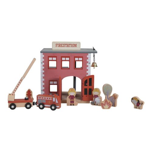 little dutch brandweerkazerne fsc houten speelgoed