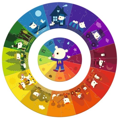 Djeco Giant Puzzle - Colors Kleine Planeet