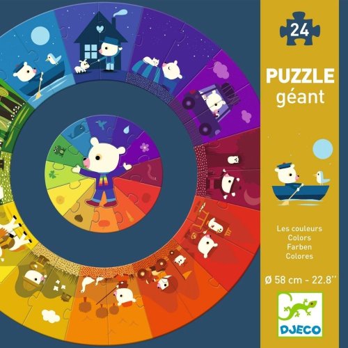 Djeco Giant Puzzle - Colors Kleine Planeet