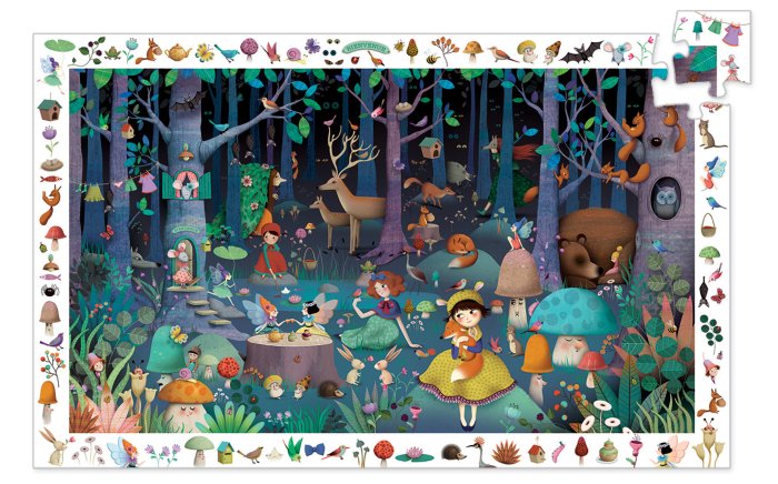 Kleine Planeet Djeco Observation Puzzle - Enchanted Forest