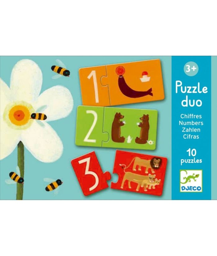 Djeco Puzzle Duo - Numbers Kleine Planeet