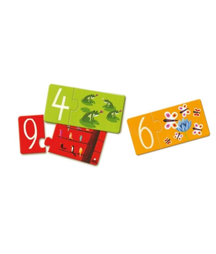 Djeco Puzzle Duo - Numbers Kleine Planeet