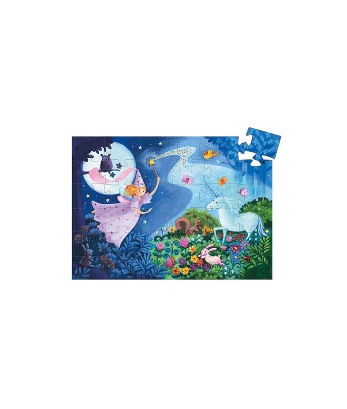 Djeco SILHOUETTE PUZZLE - The fairy and the unicorn 36 pcs