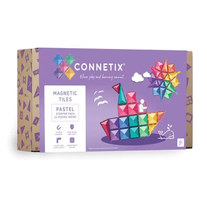 Connetix Tiles Pastel Starter Pack - 64 stuks