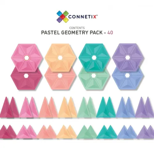 Connetix Tiles Pastel Geometry Pack - 40 stuks