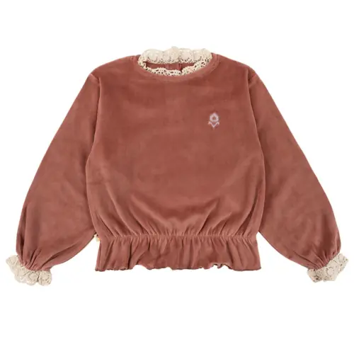 On top of the cake - Caroline Velvet Sweater Cedar Wood