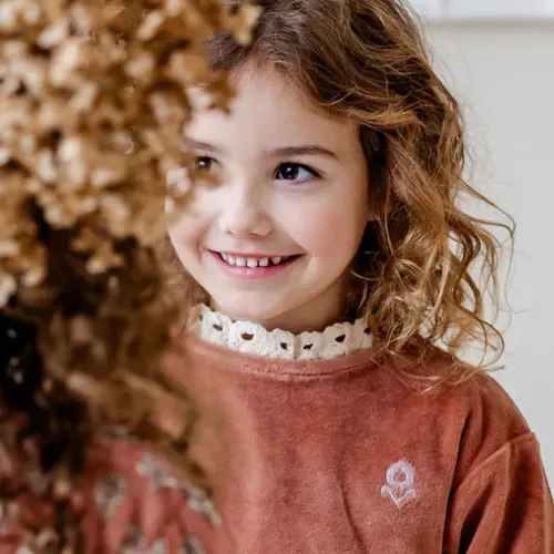 On top of the cake - Caroline Velvet Sweater Cedar Wood