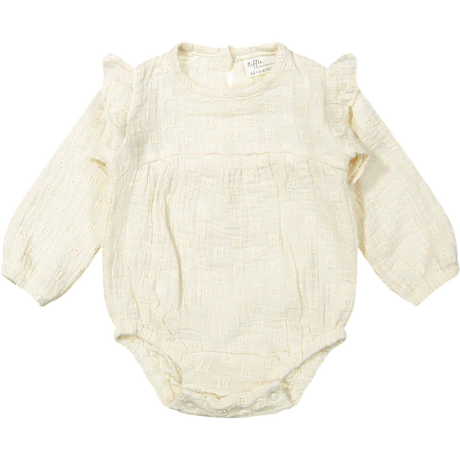 Riffle Romper Layla Lsl Woven White